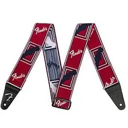 Fender Weighless 2 Mono Strap,Rd/Wh/Bl, Gitarre Zubehör, Blau, Rot, Weiss