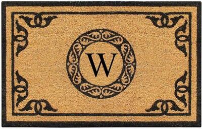 "A1 Home Collections Hand Crafted Welcome Indoor Outdoor Mats Monogrammed Entryway Welcome Front Doormat 30""X48"""