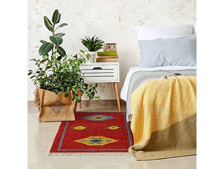 HAMID - Tapis Kilim Lori Oriental Design\, Kilim Tapis 100% Laine\, Kilim Tissé à la Main\, Couloir\, Salon\, Chambre\, Salon\, Entrée\, (D3\, 110x60 cm)