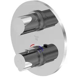 Steinberg Serie 100 Fertigmontageset für Unterputzthermostat mit 3-Wege-Umsteller, 10041233, Farbe: Chrom