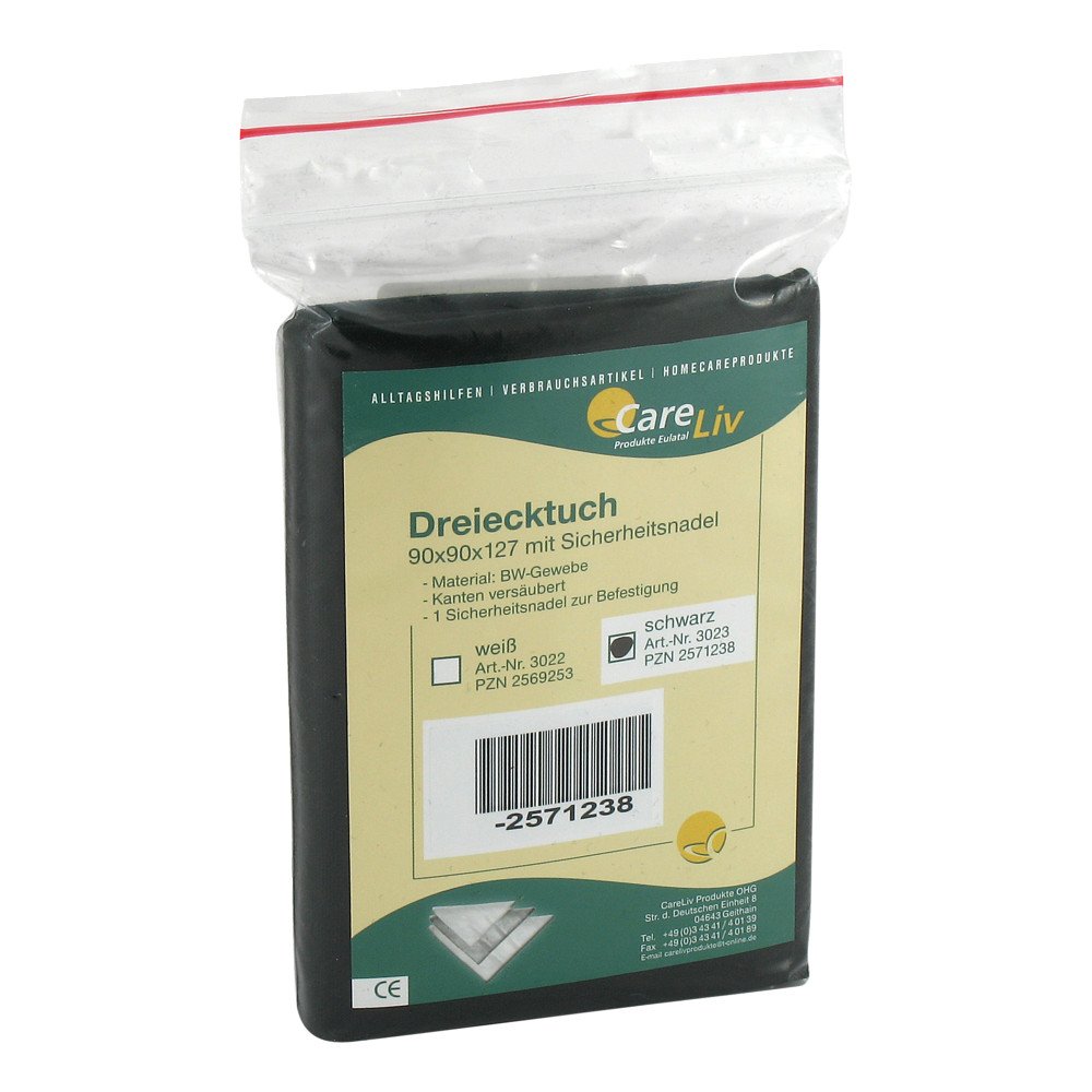 Careliv Produkte OHG Dreiecktuch Bw 90x90x127 schwarz mit Sicherheitsn. 02571238