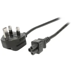 EFB EK499.3 Netzleitung UK BS1363A - C5 180°, schwarz, 3, 0 m, 3 x 0, 75 mm2 EK4993