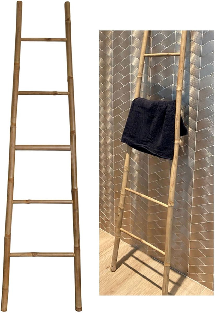 Handdoekladder voor de badkamer als ruimtebesparende handdoekhouder