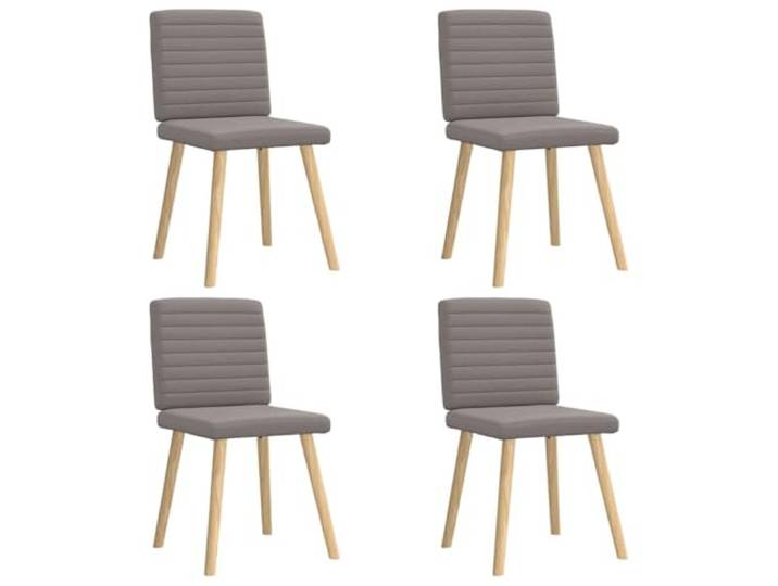 NLQMSU Esszimmerstühle, 4 Stück, Taupe, Polyestergewebe, Rückenlehne Dicke Schaumstoff-Sitzfläche, bequeme Rückenlehne, gemischte Struktur aus Metall und Holz, vielseitig