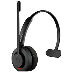 Fanvil Casque monaural Bluetooth & DECT DH301D (Docking, Kabellos, USB-C), Office Headset, Schwarz