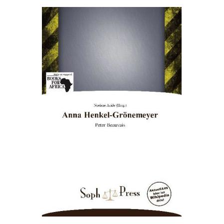 Soph Press Anna Henkel-Gr Nemeyer (Deutsch, Softcover) (7521741)