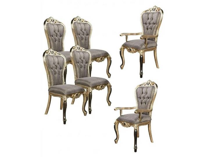 JVmoebel Esszimmerstuhl Sechs stilvolle Stühle im klassischen Design für Esszimmer oder Küche (6 St)