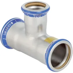 Geberit, Rohrverbindungstechnik, Gas-T-Stück Mapress d= 54x22x54mm, reduziert, Edelstahl (T-Verbindung)