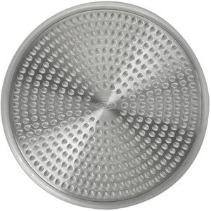 OXO Abflusssieb aus Edelstahl und Silikon, Ø 12 cm, für Spüle, Dusche, Badewanne & Waschbecken, verchromt