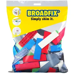 Broadfix Flache Abstandshalter Sortiment, Box, 120 Stück, 1–6 mm, je 20 Stück