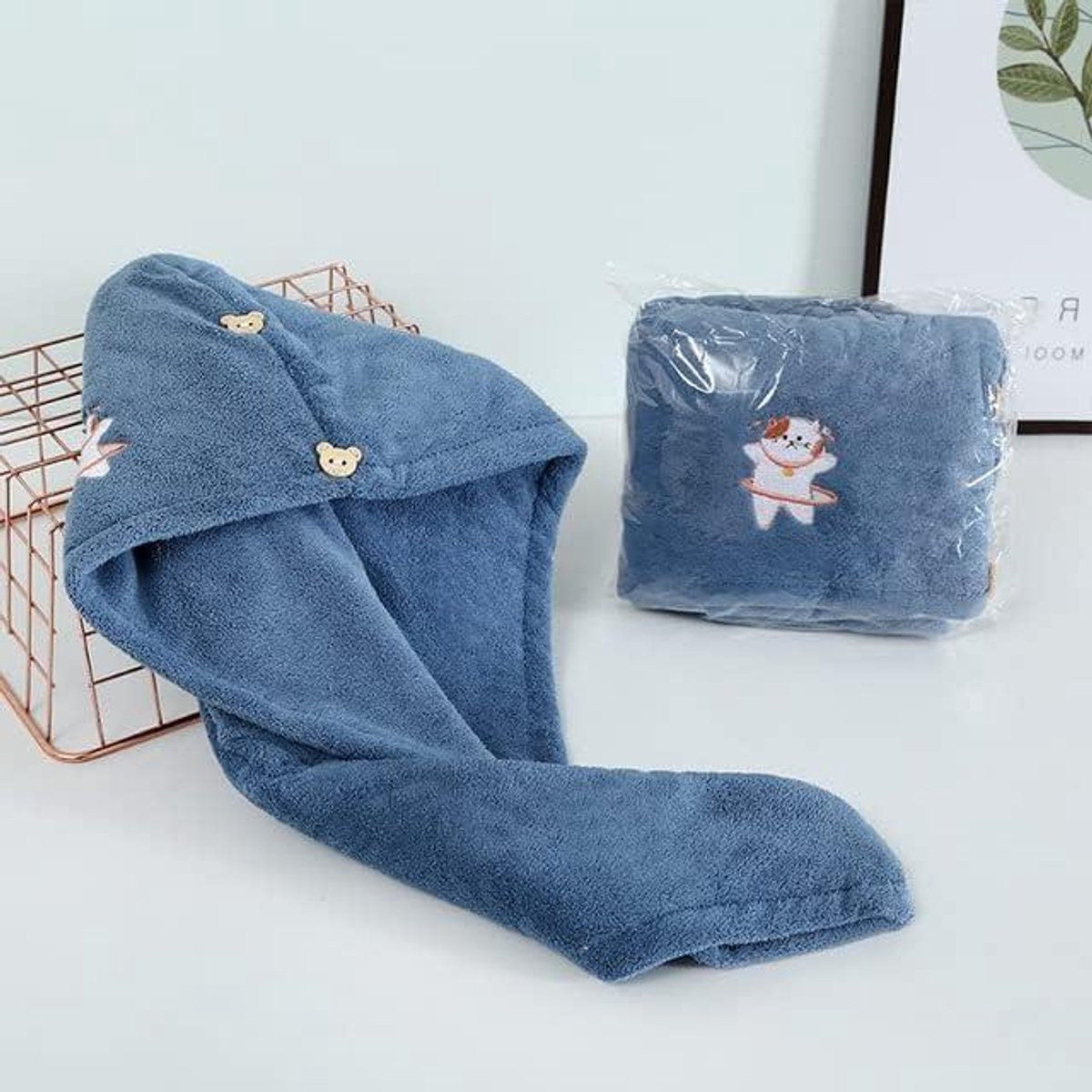 Microvezel Haarhanddoek Douchkap Turban Snel Absorberend Kleur 9