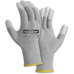 Nylon/Kupfer ESD-Handschuhe m. PU-Fingerkuppen-Beschichtung - 10 (XL)