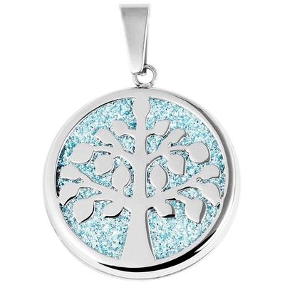 Kettenanhänger ADELIA´S "eleganter Schmuck Anhänger aus Edelstahl", blau, Schmuckanhänger, Damen, Edelstahl, Kettenanhänger