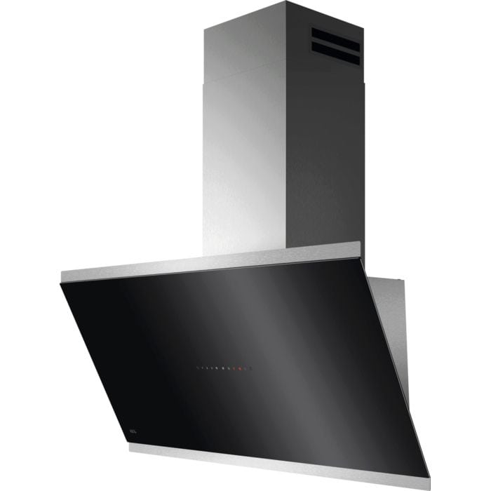 AEG GV77D91SL Abluft/Umluft Dunstabzugshaube/Esse Wand 90 cm (Schwarz, Silber) 942 051 514
