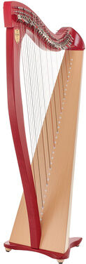 Lyon & Healy Drake LT Lever Harp Bu & Na Bordeaux