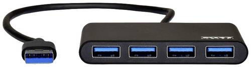 PORT Designs 900121 USB-Hub 4 Port USB-A USB 3.0 5 GBit/s Schwarz 900121