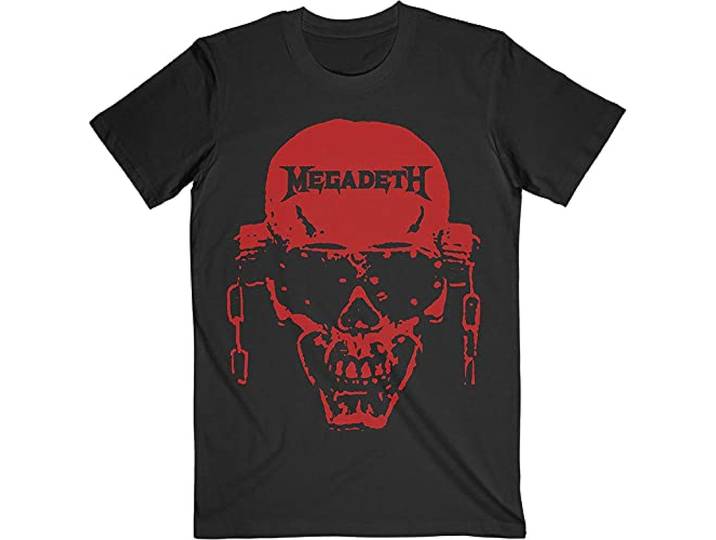 Megadeth Unisex Tee: Vic Hi-Contrast Red - X-Large - Black