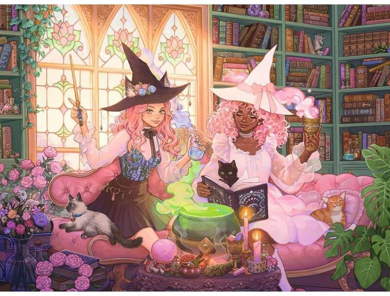 Ravensburger Puzzle 200 pièces XXL - Bibliothèque enchantée