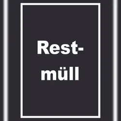 HB-Druck Restmüll Mülltrennung Schild mit Text hochkant A1 (594x841mm)