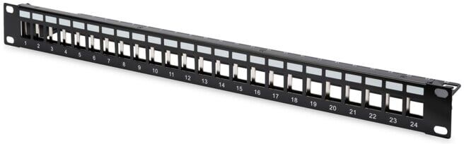 DIGITUS Panneau de brassage modulaire 24 ports vierge 1U noir DN-91411 (DN-91411)