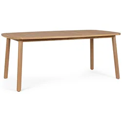 Gartenesstisch Pablo - Akazienholz Natur, Teakoptik, 183 x 99 cm