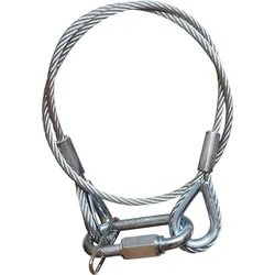 Showgear Safety Cable 5 mm - BGV-C1 WLL: 20 kg - 60 cm - Silber
