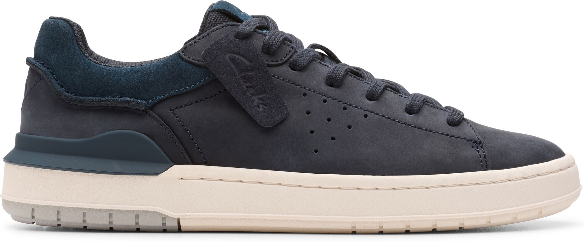 Sneaker CLARKS "Courtlite2", Herren, Gr. 40, blau, Schuhe Sneaker, im sportlichen Retro-Look
