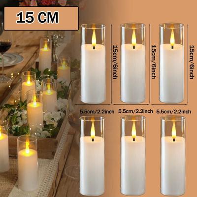 Uplift Picks 6 To 90PCS Acrylic Cup LED Candles Flickering Flameless Event Lights 15cm 72 Pcs