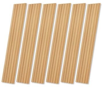 "Art3d 6-Panel 94.49"" L x 7.44"" W MDF Wall Panel for Interior Wall Decor, TV Background, Living Room - 94.49""x7.44"""