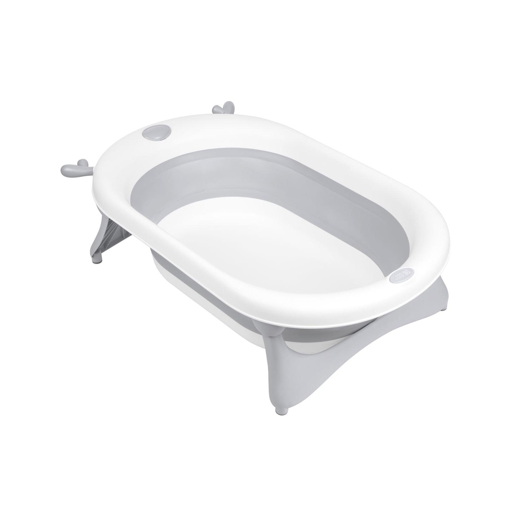 Kikkaboo faltbare Babybadewanne Foldy Wasserablauf leicht zu reinigen ab Geburt grau