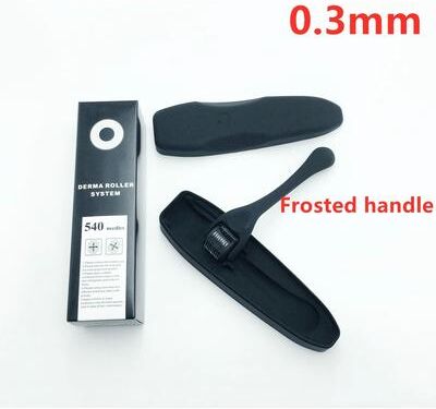 Uplifted Finds Healthy Care 540 Titanium Needle Derma Roller Face Instrument frosted Handle 0.3mm