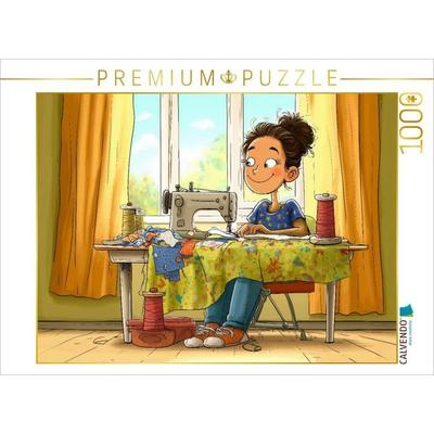 CALVENDO Puzzle Meine Nähmaschine und ich | 1000 Teile Lege-Größe 64x48cm Foto-Puzzle für glückliche Stunden