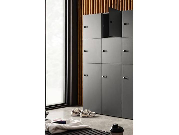 Schildmeyer Locked Spind Schrank Set Dial 702028 mit Zahlenschloss, Holzwerkstoff, anthrazit