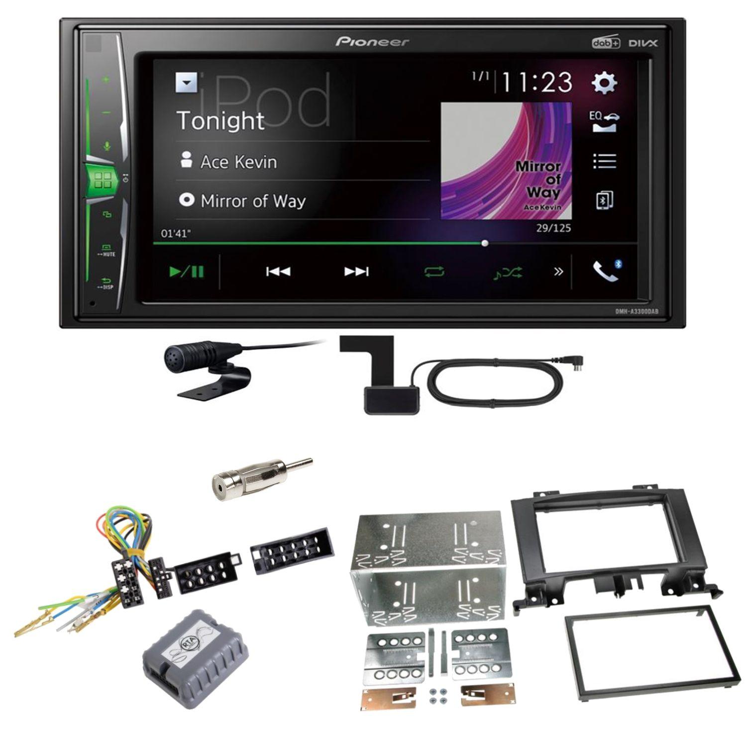 Pioneer DMH-A3300DAB Bluetooth MP3 Einbauset für Mercedes Sprinter W906 Crafter