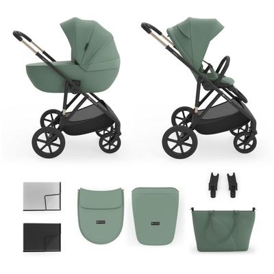 Kombi-Kinderwagen KINDERKRAFT "PRIME 3 2in1", Kinder, grün (dunkelgrün), Kinderwagen