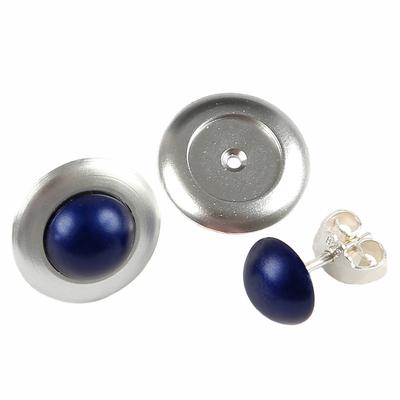 Paar Ohrstecker DEMARIE "eloxiertes Aluminium", Damen, Gr. one-size, Metall, blau, Ohrringe