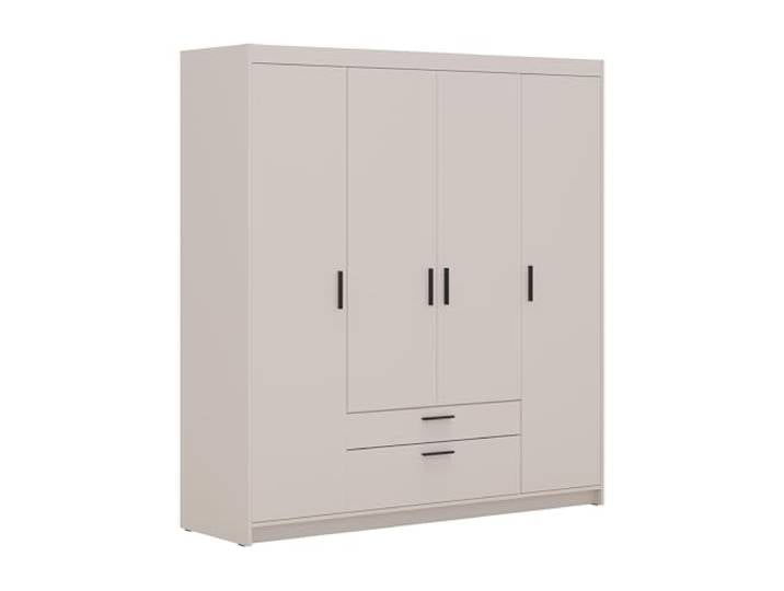 AXLIVING Garderobe Storicos 4T 176,3cm Beige 8 Fächer, 2 Kleiderstangen, 2 Schubladen. Laminierte Platten. Push-to-Open-System. Melaminbeschichtete Kanten.