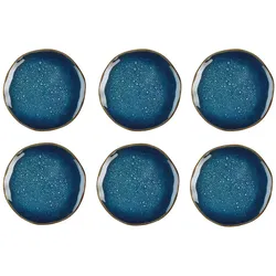 Médard De Noblat MÃdard de Noblat - Vertigo Denim - Dessertbord 21 cm - 6 delig (M11404CCB11AD), Teller, Blau, Braun