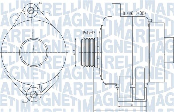 Magneti Marelli Generator 063731995010 Für Fiat Suzuki