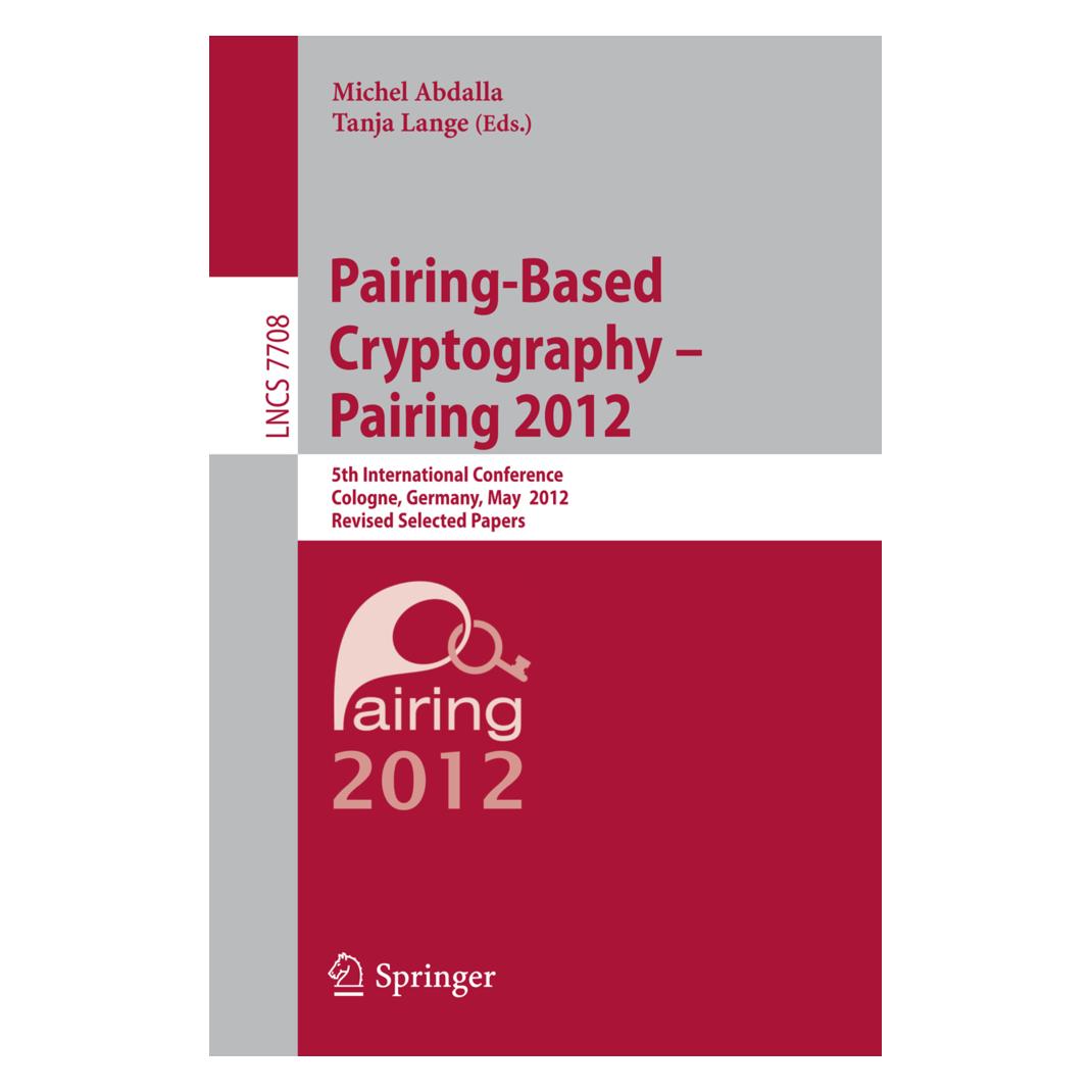 Springer Pairing-Based Cryptography -- Pairing 2012 (Englisch, Softcover, Michel Abdalla, Tanja Lange) (55514028)