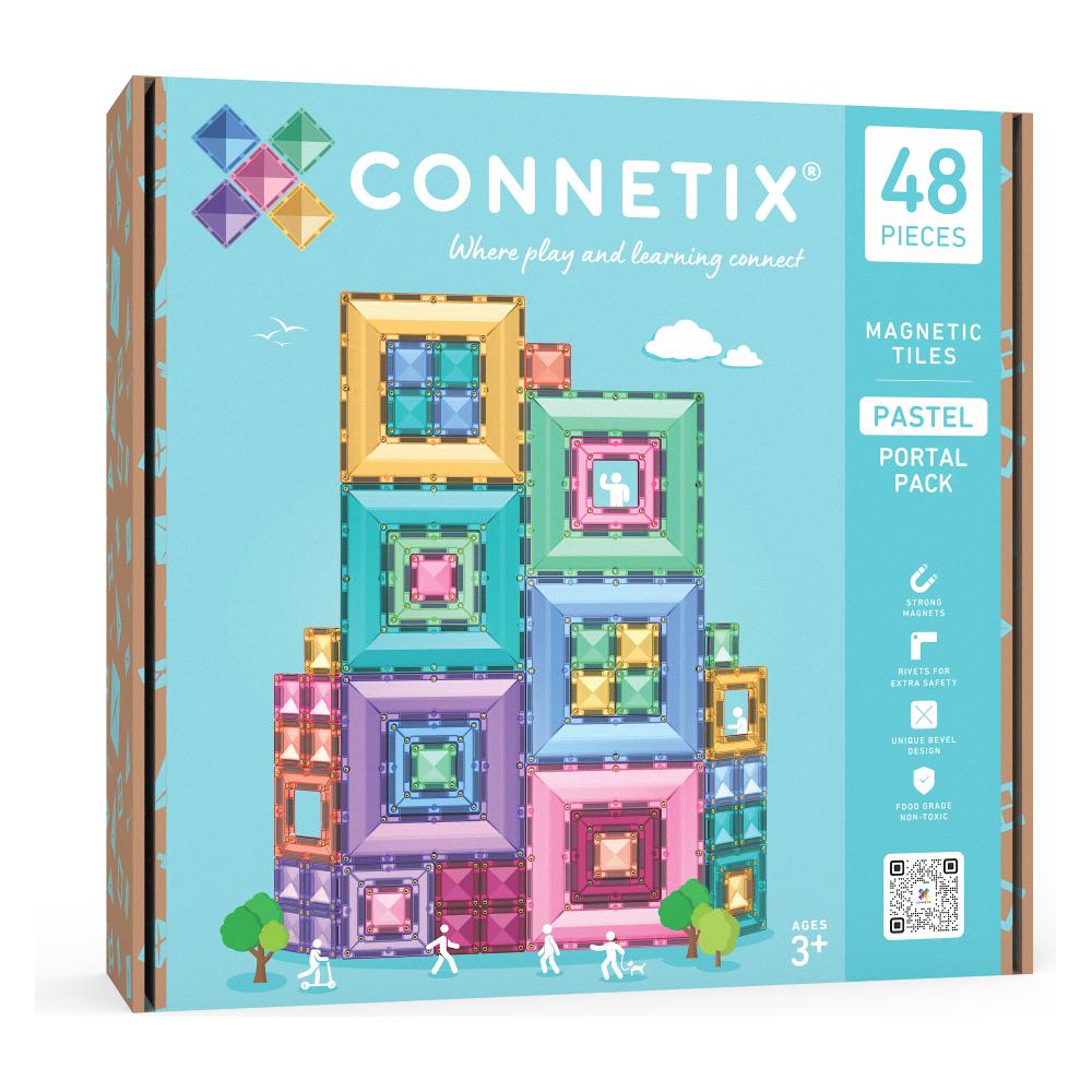 Connetix Pastell-Portal-Set, 48-teiliges magnetisches Konstruktionsspielzeug (438861)