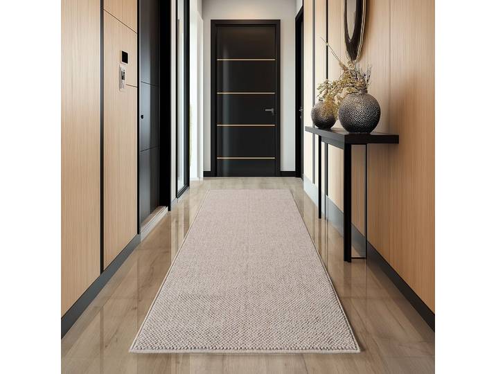 Teppich AYYILDIZ TEPPICHE HELIX 2200 , auch als Läufer und Rund erhältlich , beige, B:80cm H:7mm L:250cm, Teppiche, Teppich, 3D-Effekt durch Cut-Loop-Webtechnik, Woll-Optik, Bouclé, Wohnzimmer
