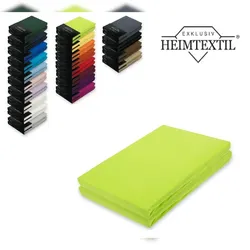 EXKLUSIV HEIMTEXTIL Doppelpack Jersey Spannbettlaken Premium Apfelgrün 200 x 220 cm