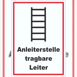 HB-Druck Aufkleber Anleiterstelle tragbare Leiter A2 (420x594mm)