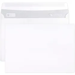 Clairefontaine 500x Umschläge haftklebend 162x229mm/C5, 90g - Weiß 2642C