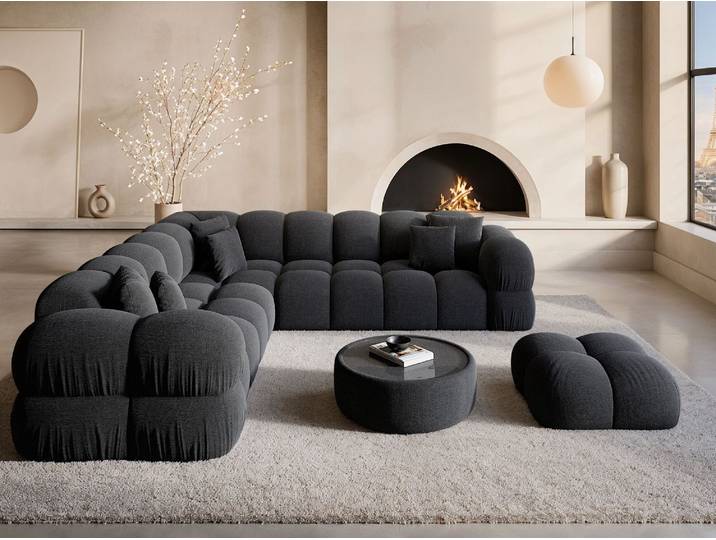 Couch Monteverde L-Form in Stoff