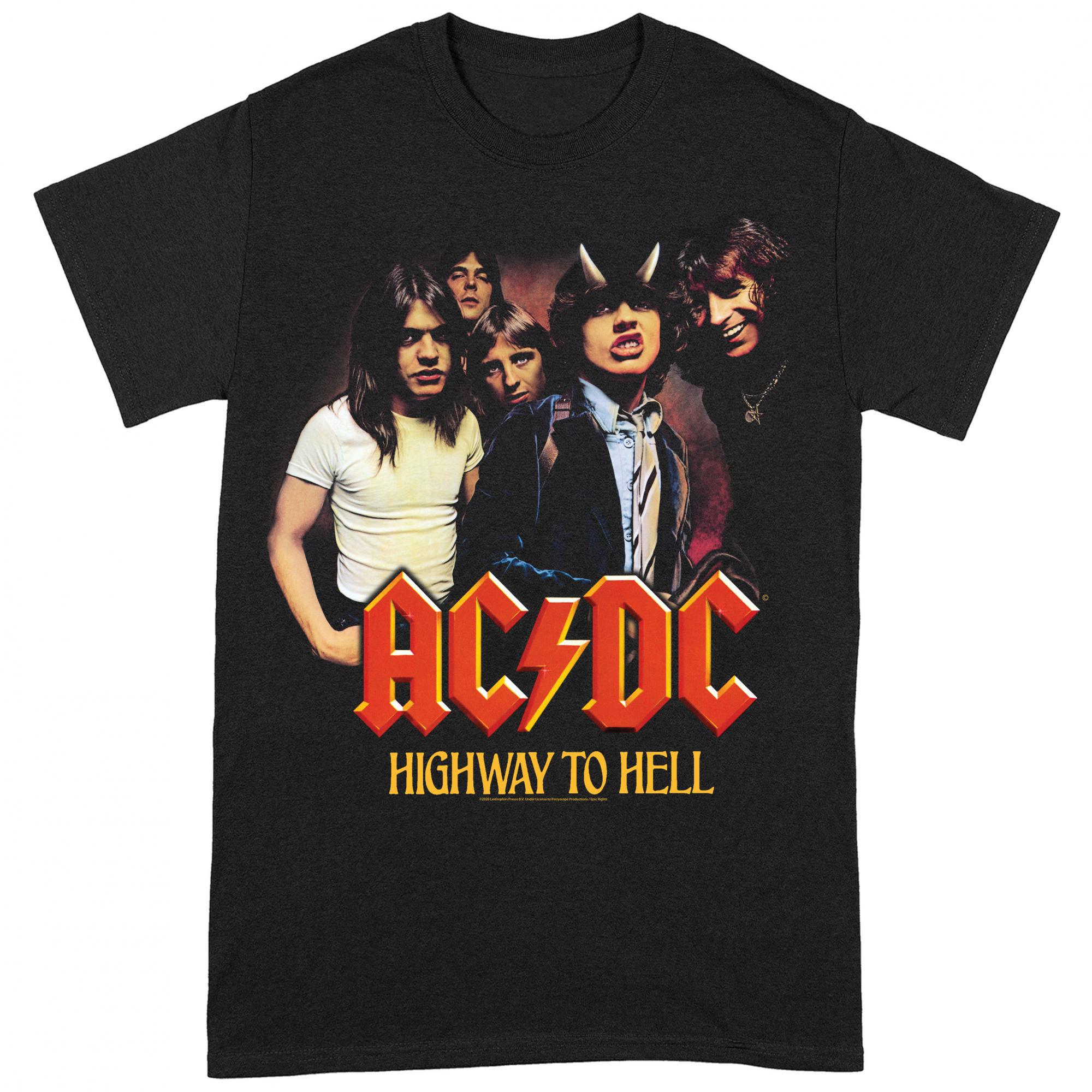 AC/DC Unisex T-shirt Highway To Hell voor volwassenen (Zwart/Rood)