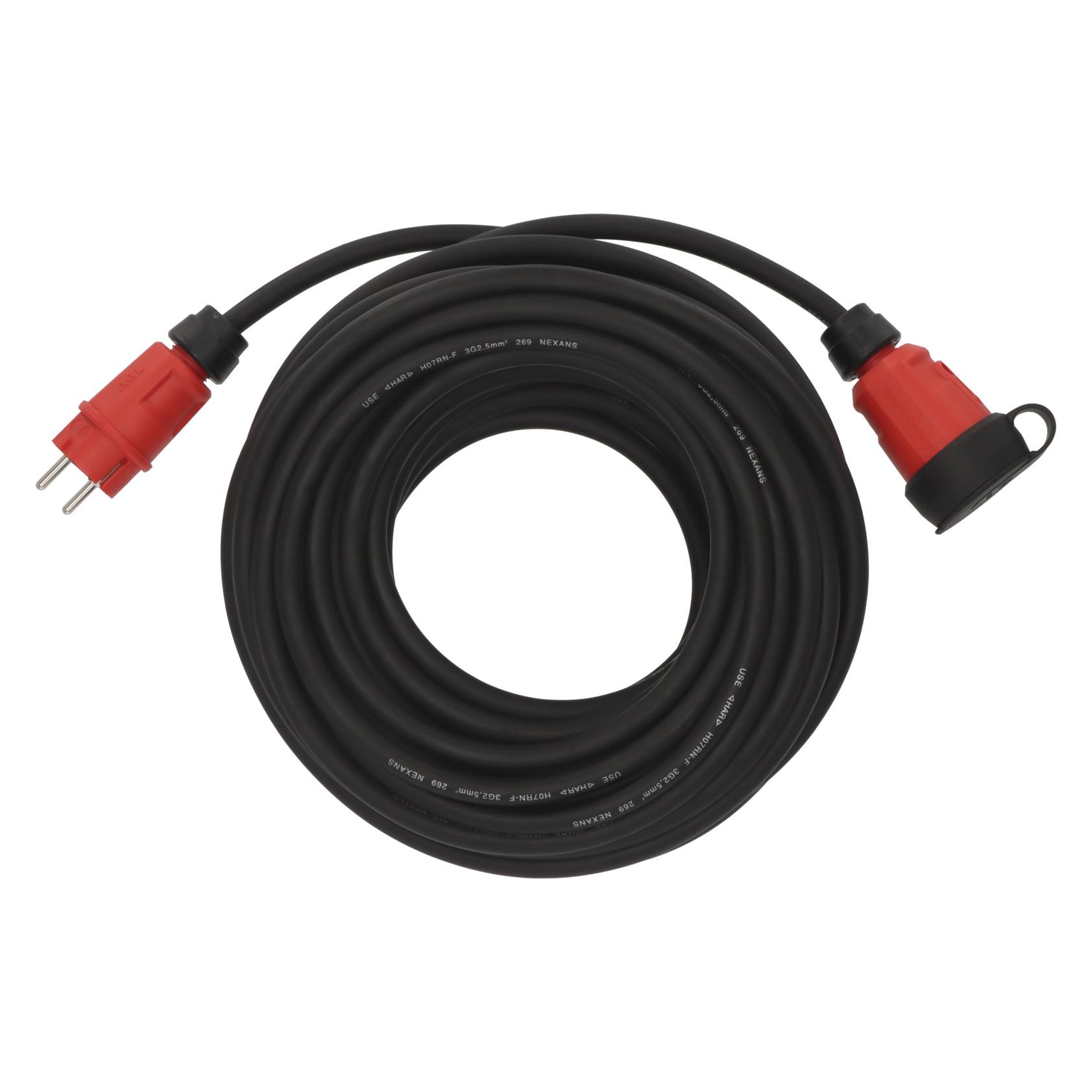 Brennenstuhl 9162250110 Strom Verlängerungskabel 16 A Schwarz, Rot 25 m H07RN-F (25 m) (9162250110)