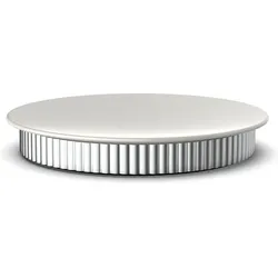 Of Line Badezimmertablett 18 cm cremefarbig mit silbernem Sockel