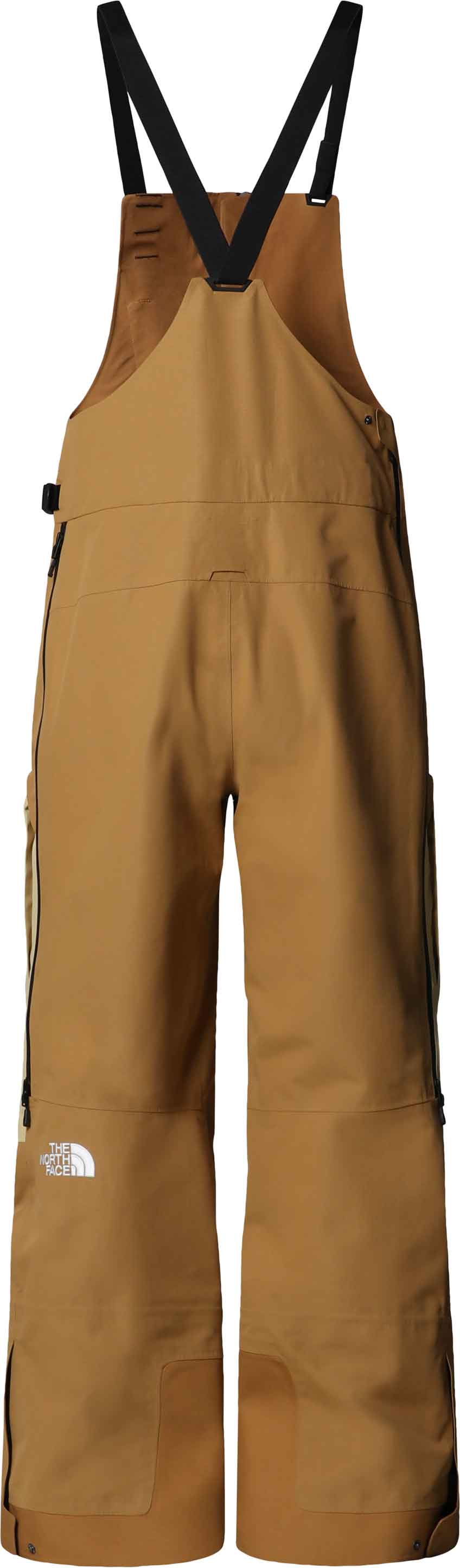 The North Face - Salopette de ski imperméable et coupe-vent - M Ceptor Bib Utility Brown Khaki Stone pour Homme - Taille S - Marron
